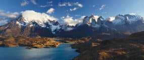 Panoramic view of Torre del Paine in Chile