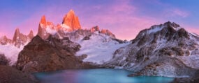 mount fitz roy and laguna de los tres at sunrise, los glaciares national park, patagonia, argentina. south america
